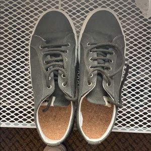 Olive Green Italian Cork and Canvas Sneaker